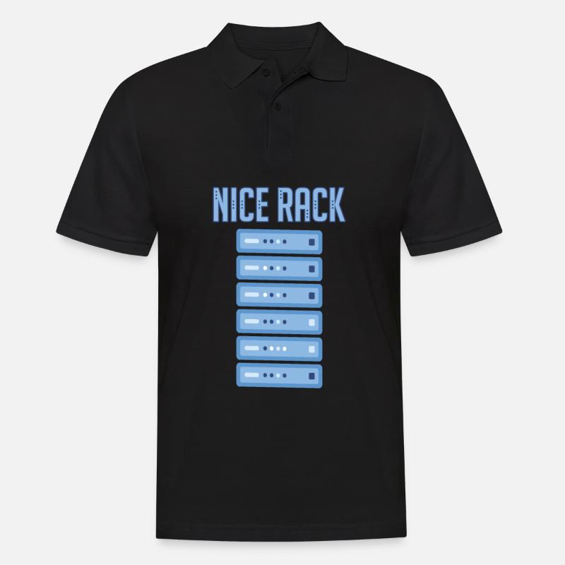 IT Netzwerk Administrator Informatik Server - Männer Poloshirt - Schwarz