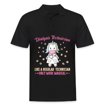 Technicienne en dialyse soeur licorne néphrologue - Polo Homme - noir - Devant - Kai (181cm)