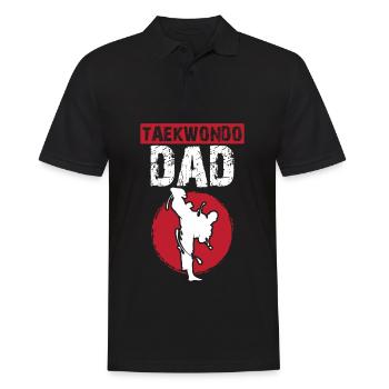 Tae Kwon Do Dad black belt fighter combat sport - Men's Polo Shirt - black - Front - Kai (181cm)