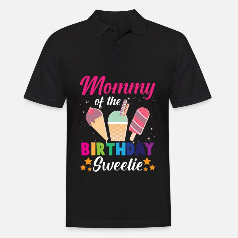 Geburtstag Mutter Eiscreme Prinzessin Kind - Männer Poloshirt - Schwarz