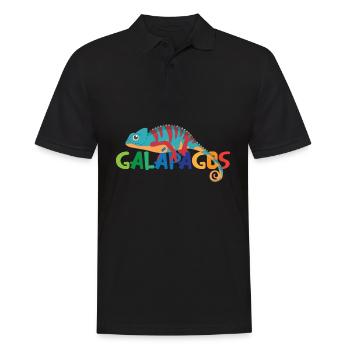 Galapagos Islands Ecuador Chameleon Exotic - Men's Polo Shirt - black - Front - Kai (181cm)
