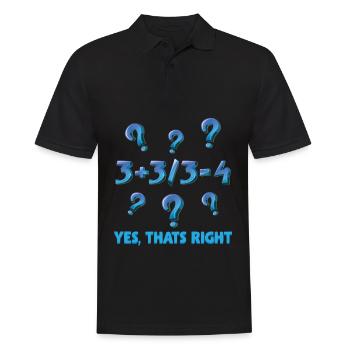 Mathematics Calculation Students Mathematicians - Men's Polo Shirt - black - Front - Kai (181cm)
