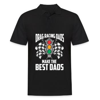Drag Racing Mechaniker Vater Dragster Rennfahrer - Männer Poloshirt - Schwarz - Vorne - Kai (181cm)