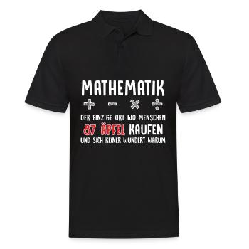 Lustiger Mathe Nerd Spruch Mathematik Schule - Männer Poloshirt - Schwarz - Vorne - Kai (181cm)
