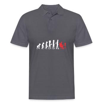 Gamer Evolution Gaming Nerd Zocker Computer - Männer Poloshirt - Anthrazit - Vorne - Nico (186cm)