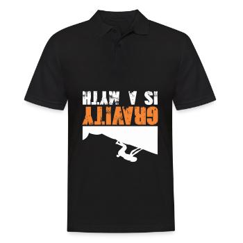 Bergsteiger Mythos der Schwerkraft Kletterer - Männer Poloshirt - Schwarz - Vorne - Kai (181cm)