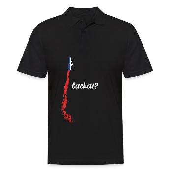 Chili Cachai Amérique du Sud carte drapeau chilien - Polo Homme - noir - Devant - Kai (181cm)