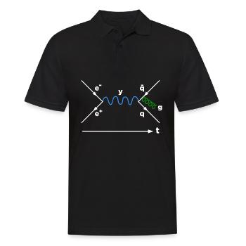 Feynman diagramme physique physicien mathématicien - Polo Homme - noir - Devant - Kai (181cm)