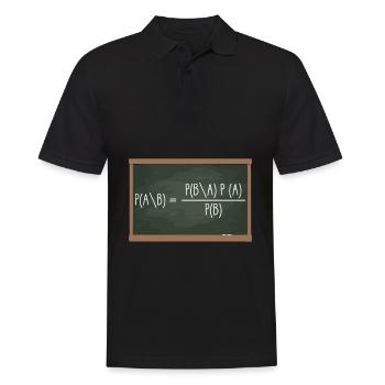 Bayes' theorem probability theory data - Men's Polo Shirt - black - Front - Kai (181cm)