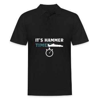 Auto Racing Hammer Time - Männer Poloshirt - Schwarz - Vorne - Kai (181cm)