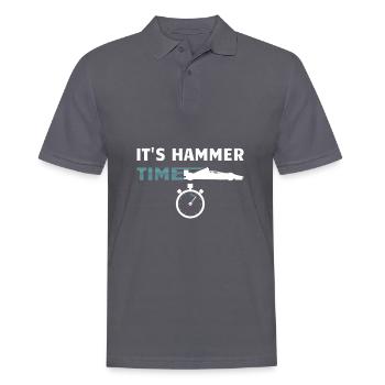 Auto Racing Hammer Time - Men's Polo Shirt - charcoal grey - Front - Nico (186cm)