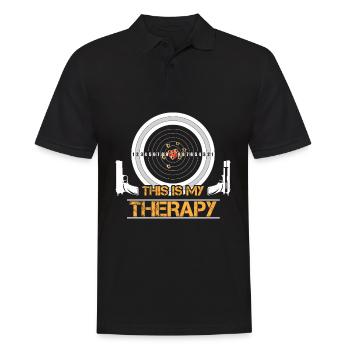Shooting range for weapons sniper target - Men's Polo Shirt - black - Front - Kai (181cm)