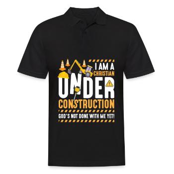Christian god belief religion christ jesus - Men's Polo Shirt - black - Front - Kai (181cm)