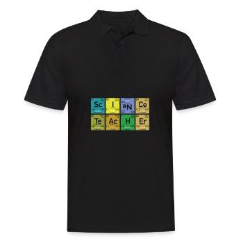 Professeur de sciences Nerd Funny Elements - Polo Homme - noir - Devant - Kai (181cm)