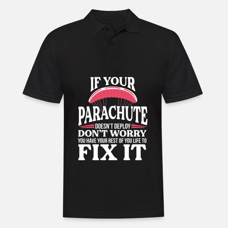 Fallschirmspringer Geschenk Lustiger Skydiver - Männer Poloshirt - Schwarz