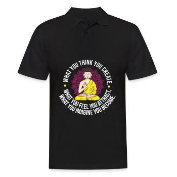 Spiritual Buddha Yoga Buddhism attraction - Men's Polo Shirt - black - Front - Kai (181cm)