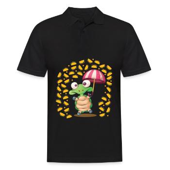 It's raining tacos turtle Mexican food - Men's Polo Shirt - black - Front - Kai (181cm)