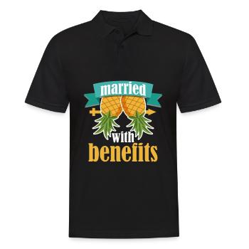 Ananas Swinger Perverses Ehepaar Swinging Sex - Männer Poloshirt - Schwarz - Vorne - Kai (181cm)