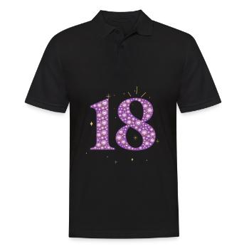 18e anniversaire fille de dix-huit ans - Polo Homme - noir - Devant - Kai (181cm)