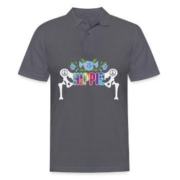 Hip replacement surgery recovery hippie flower - Men's Polo Shirt - charcoal grey - Front - Nico (186cm)