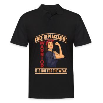 Knee surgery recovery knee replacement surgery warrior - Men's Polo Shirt - black - Front - Kai (181cm)