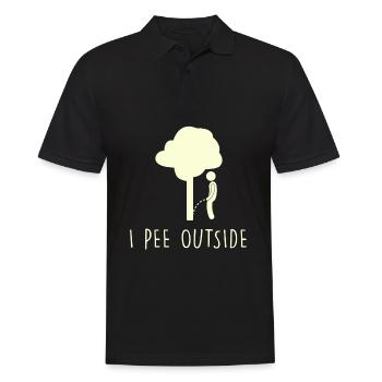 Outdoor Pinkel Camping Baumpinkler Wohnmobil - Männer Poloshirt - Schwarz - Vorne - Kai (181cm)