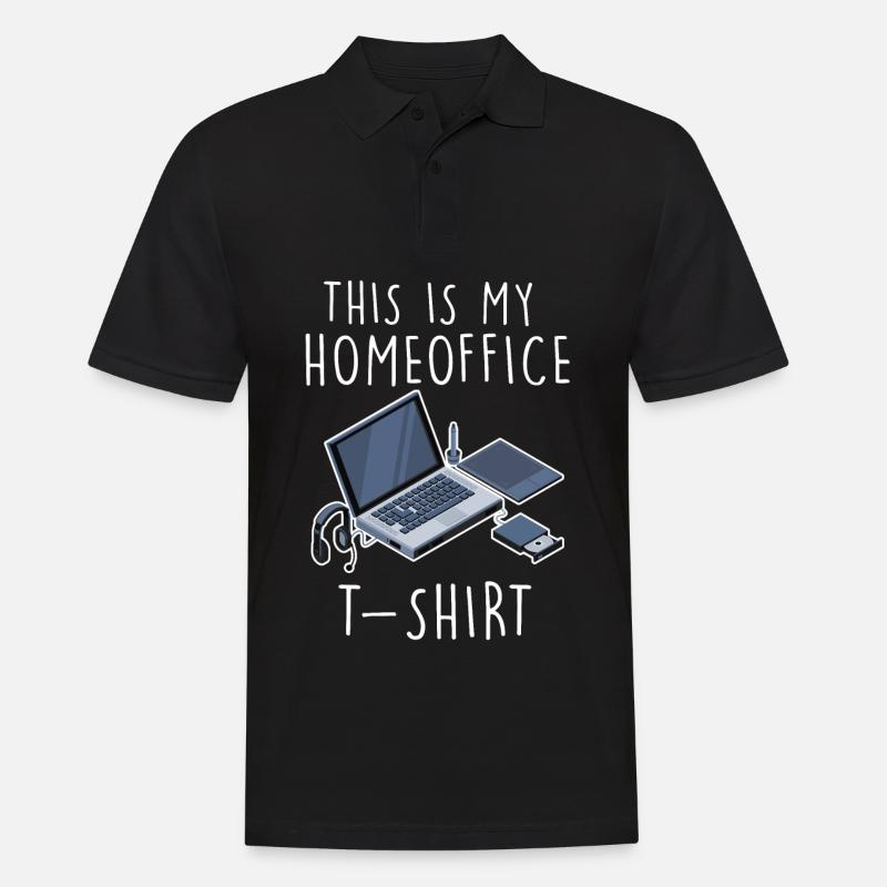 Computer Humor Homeoffice Humor - Männer Poloshirt - Schwarz