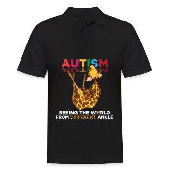 Autism Support Autistic Angle Autistic - Men's Polo Shirt - black - Front - Kai (181cm)