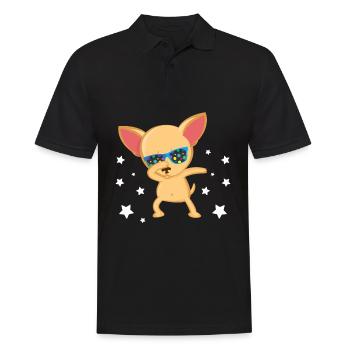 Lunettes de soleil drôles de chien chihuahua - Polo Homme - noir - Devant - Kai (181cm)