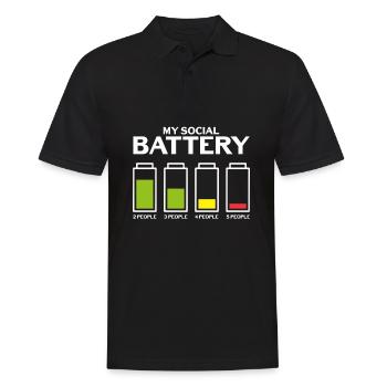 Béliers de batterie sociale introvertie maladroite - Polo Homme - noir - Devant - Kai (181cm)