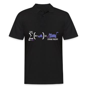 Stringtheorie Kätzchen Wissenschaft Physiker Katze - Männer Poloshirt - Schwarz - Vorne - Kai (181cm)