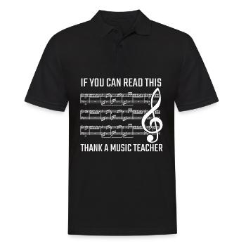 Complicated clef music teacher musician - Men's Polo Shirt - black - Front - Kai (181cm)