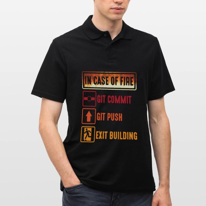 Git commit git push Programmierer IT Informatiker Männer Poloshirt