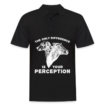 Perception d'un défenseur des droits des animaux pour le bien-être animal - Polo Homme - noir - Devant - Kai (181cm)