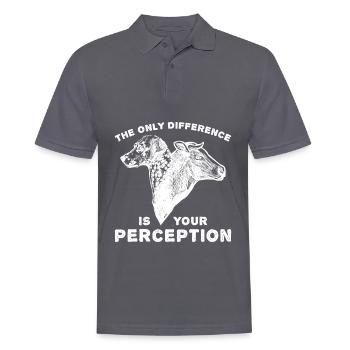 Wahrnehmung des Tierschutzes Tierrecht Aktivist - Männer Poloshirt - Anthrazit - Vorne - Nico (186cm)