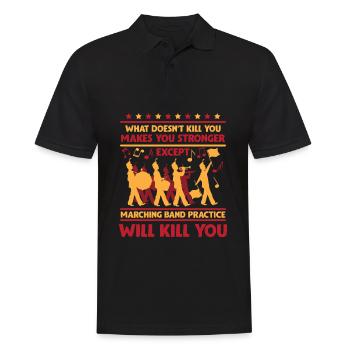 Urkomische Marschkapelle Sarkasmus Trompete - Männer Poloshirt - Schwarz - Vorne - Kai (181cm)
