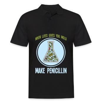 Wissenschaft Bakterien Schimmelpilz Penicillin - Männer Poloshirt - Schwarz - Vorne - Kai (181cm)