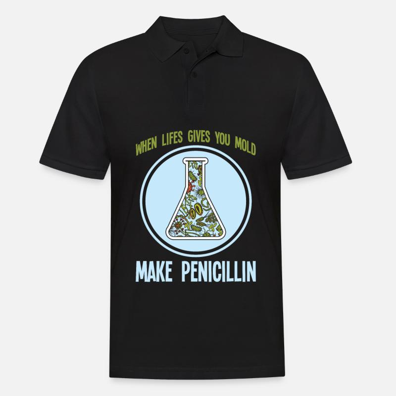 Science bacteria mold penicillin - Men's Polo Shirt - black