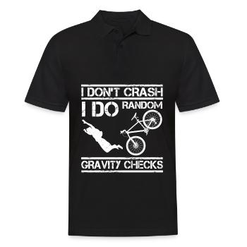 Bike stuntman fall extreme sport MTB cyclist - Men's Polo Shirt - black - Front - Kai (181cm)