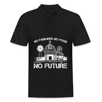 Unterstützung für Landwirte Stolze Landwirtschaft - Männer Poloshirt - Schwarz - Vorne - Kai (181cm)