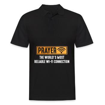 Christliches Pfarrer Gebet Jesus Glaube Verbindung - Männer Poloshirt - Schwarz - Vorne - Kai (181cm)