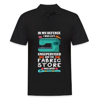 Couture drôle disant tissu de fil magasin humour - Polo Homme - noir - Devant - Kai (181cm)
