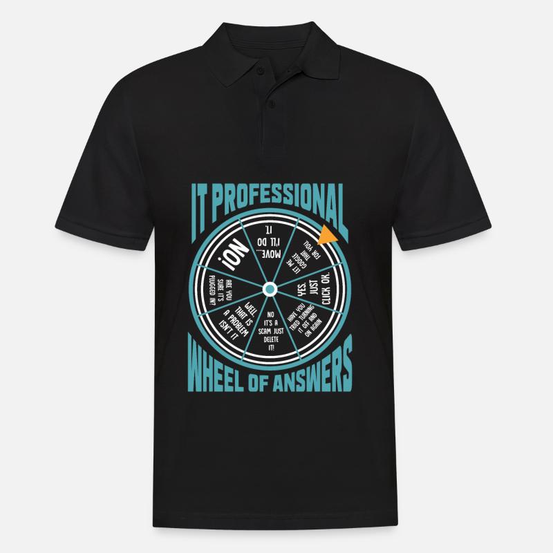 IT professional computer programmer humor - Men's Polo Shirt - black