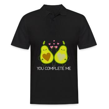 Relation de couple avocat doux pour la Saint-Valentin - Polo Homme - noir - Devant - Kai (181cm)
