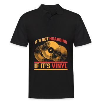 Retro Vinyl Schallplatte Musik Elektro DJ - Männer Poloshirt - Schwarz - Vorne - Kai (181cm)