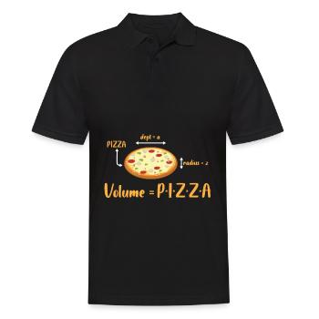 Pizza math formula Funny fast food nerd - Men's Polo Shirt - black - Front - Kai (181cm)