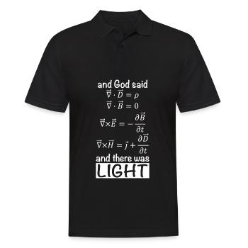 Maxwell equation physics nerd joke - Men's Polo Shirt - black - Front - Kai (181cm)