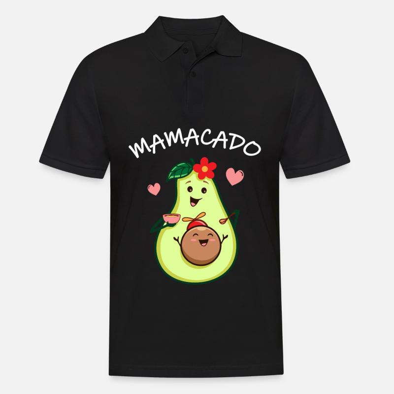 Mama Avocado Süße Mutter Kind Beziehung - Männer Poloshirt - Schwarz
