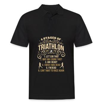 Triathlon saying crazy triathlete athlete - Men's Polo Shirt - black - Front - Kai (181cm)
