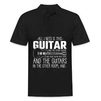 Guitar addiction musician musical instrument guitarist - Men's Polo Shirt - black - Front - Kai (181cm)